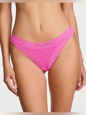 NEW COLOR! VICTORIAS SECRET COTTON LACE-WAIST THONG